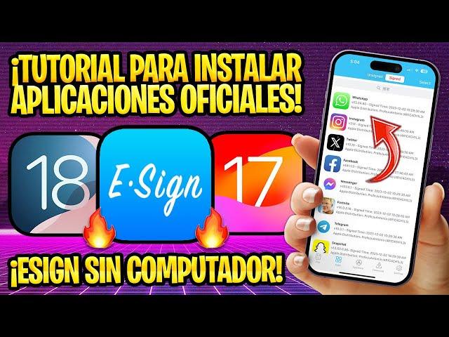 ESIGN TUTORIAL NO JAILBREAK  THE BEST ALTERNATIVE TO TROLLSTORE FOR ALL IPHONE ON iOS 17, 16 and 15