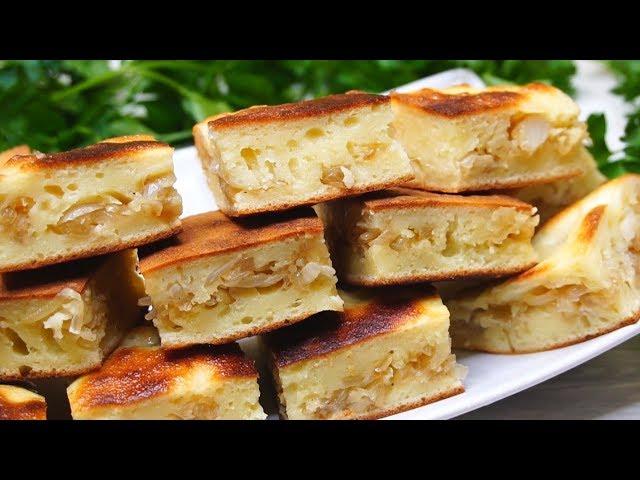 Быстрый Пирог на сковороде, начинку можно брать любую на Ваш вкус!