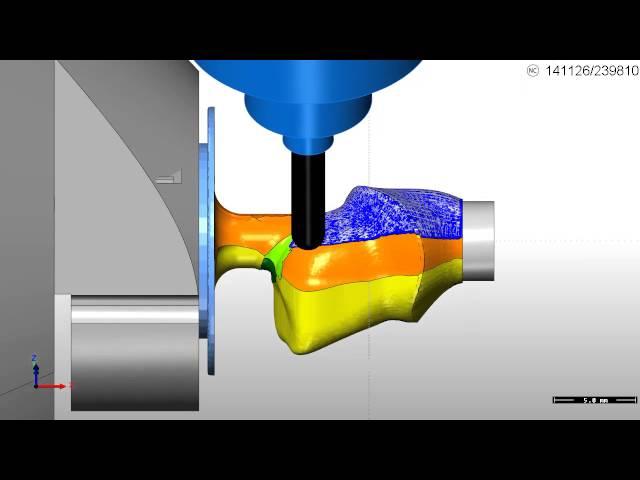 imes-icore Coritec 140i, PreFace, CAM finishing simulation.