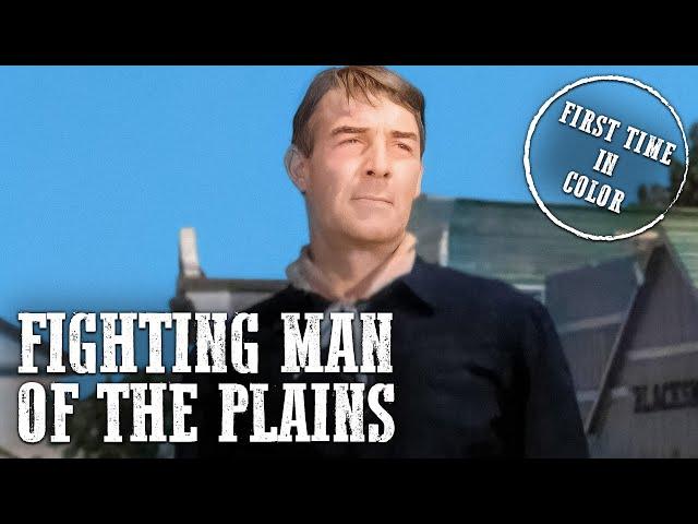 Fighting Man of the Plains | COLORIZED | Randolph Scott | Cowboy Film