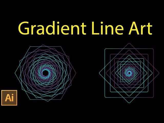 Geometric Line Art || Adobe Illustrator Tutorial