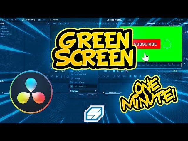 DAVINCI RESOLVE GREEN SCREEN TUTORIAL (FREE SUBSCRIBE OVERLAY!)