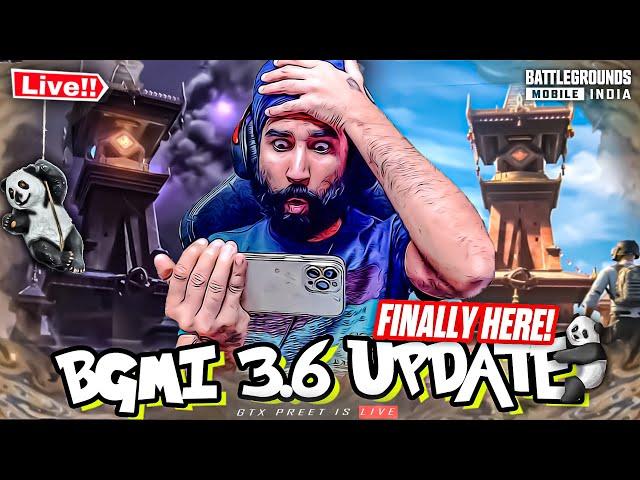 Finally BGMI 3.6 UPDATE is HERE : BGMI LIVE | PUBG LIVE