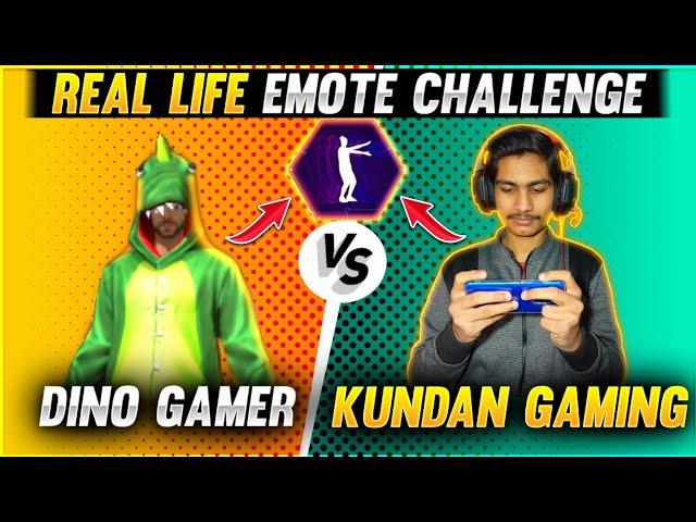Dino Gamer vs Kundan Gaming || Real Life Emote Challenge 1 vs 1 Clash Squad Match - Garena Free Fire
