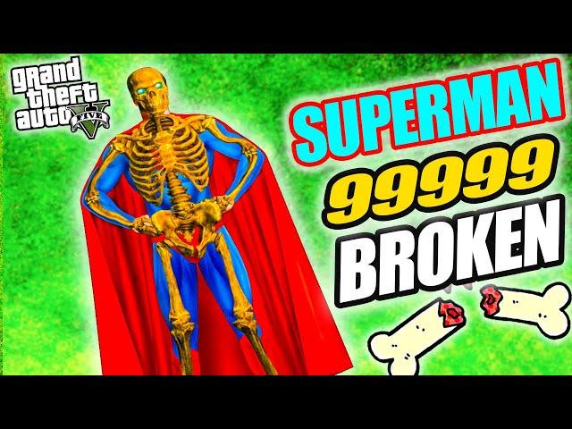 GTA 5: Breaking Every Bone As SUPERMAN In GTA V ! ( GTA 5 mods )