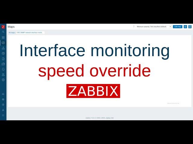 SNMP network interface monitoring, speed override, Zabbix