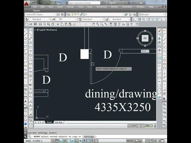 AutoCAD Ncopy Command in Bengali #Shorts