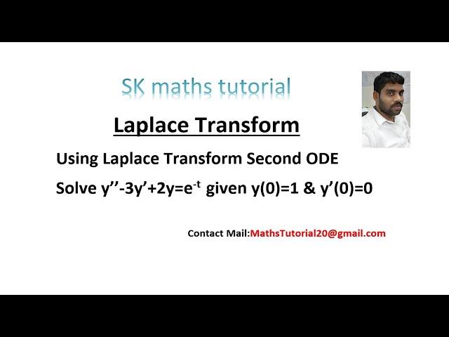 Using Laplace Transform To Solve 2nd Order Linear Differential Equation Question