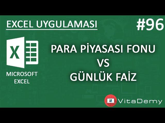 Para Piyasası Fonu ile Günlük Faiz Karşılaştırması | Excel Uygulamaları #96