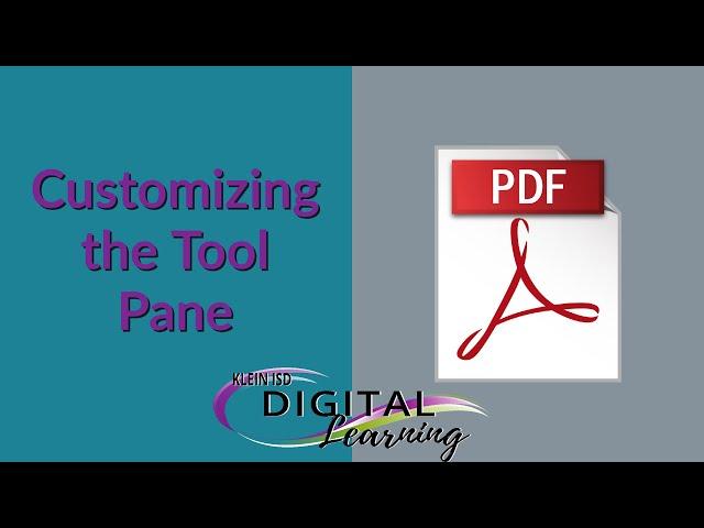 Customizing the Tool Pane PDF