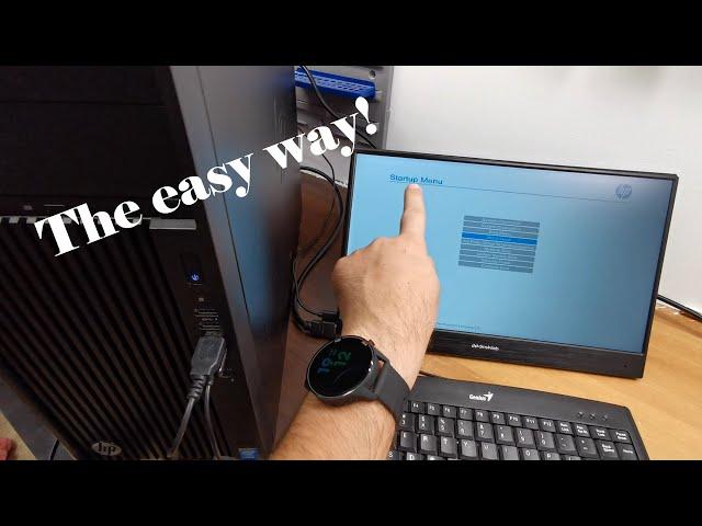 How to enter the Startup Menu on a HP Workstation - The easy way!