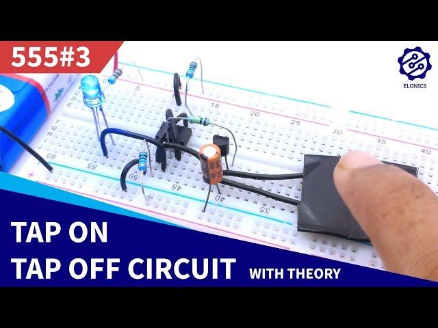 Piezo Sensor based Tap On Off Switch Circuit on Breadboard | 555 Timer project #3