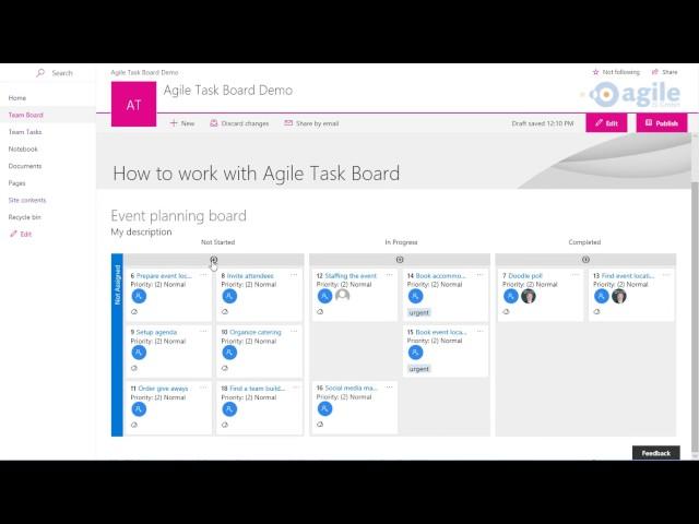 Agile Task Board - SharePoint Framework WebPart