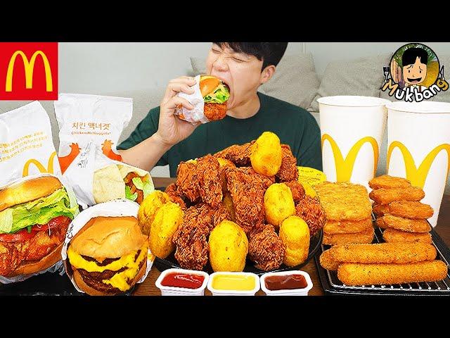 ASMR MUKBANG | Crispy Fried Chicken, Cheese burger, cheese stick recipe ! eating