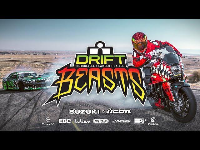 ICON Drift Beasts - Motorcycle vs. Car Drift Battle [2020 Suzuki Katana]