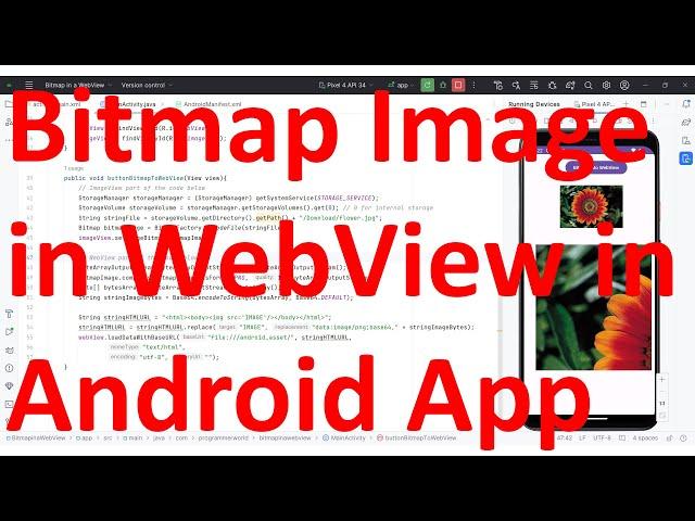 How to Display a Bitmap Image in a WebView in Android App?