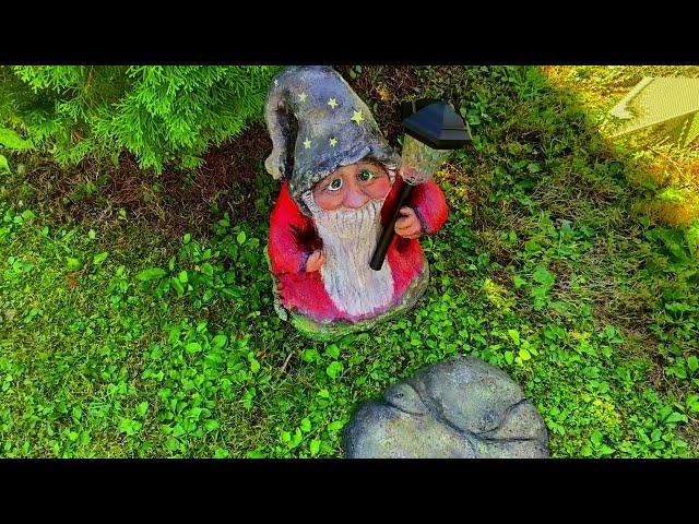 ГНОМ из ЦЕМЕНТА. Поделки ДЛЯ САДА. DWARF. GARDEN CEMENT CRAFT. DIY.