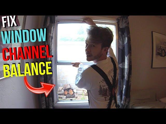 How To Fix Windows that Won't Stay Up/Open. Window Channel Balance Replacement -Jonny DIY