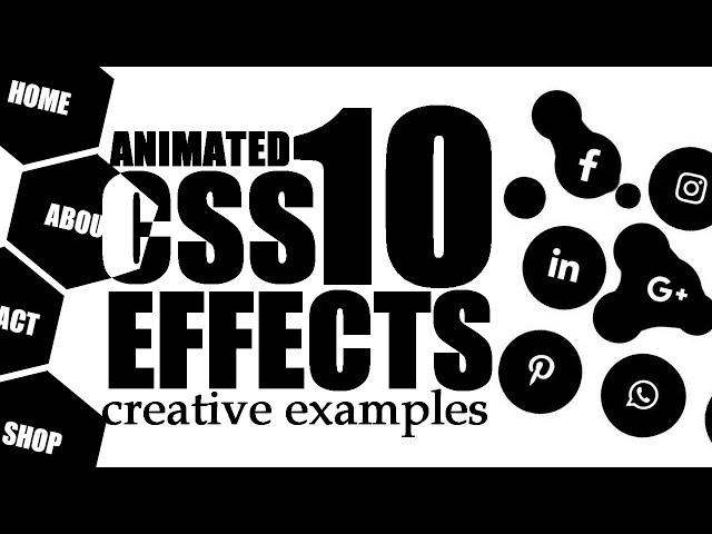 CSS Animation Examples | 10 Animated Hover Effects You Can Build With CSS in 2019