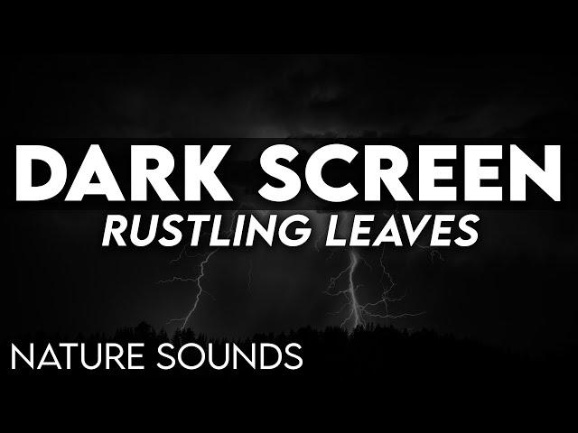 AUTUMN RUSTLING LEAVES SOUNDS DARK SCREEN | Nature Sounds | White Noise | Black Screen | ASMR | асмр