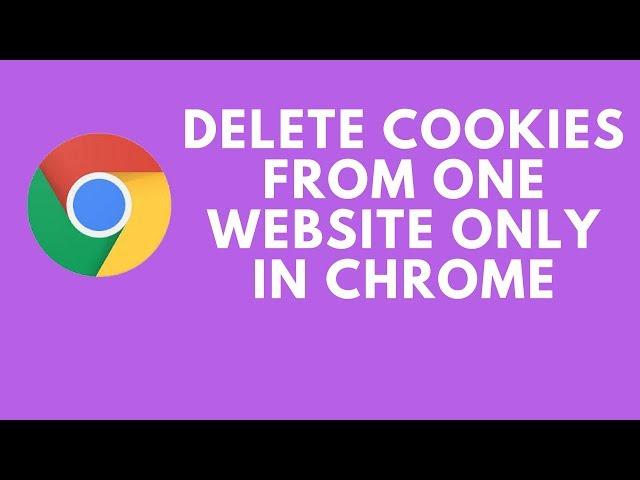 Delete Cookies From One Website Only in Chrome