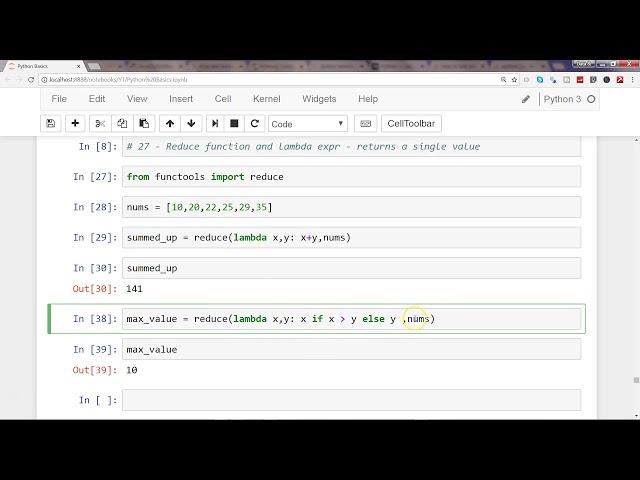 Python 3 Programming Tutorial | #7 if else conditional statement with lambda and reduce function