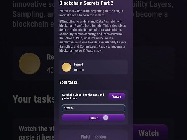 Blockchain Secrets part 2 Tapswap Code 30 July 2024 #tapswap #crypto #dailycode