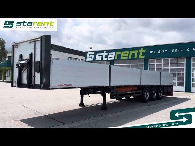 Schwarzmüller Baustofftrailer, Liftachse, 1m Bordwände, SAF-Achsen, TR24094, www.starent-lkw.com