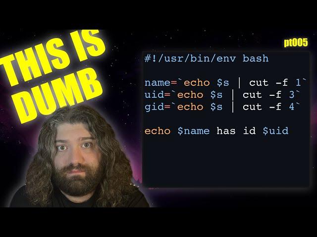 Bash `read` command instead of `cut` and `tr` - You Suck at Programming #005