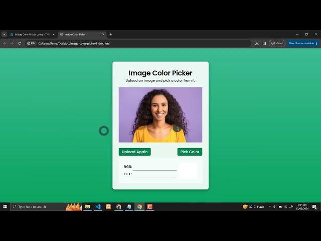 Image Color Picker Using HTML, CSS and JavaScript with Source Code