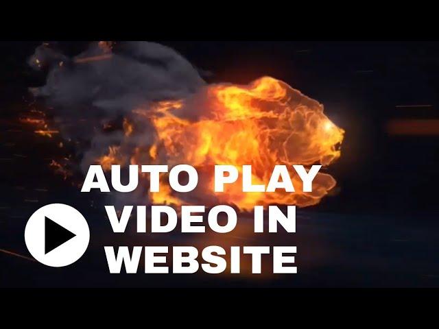 HOW TO AD AUTO PLAY VIDEO IN WEBSITE BACKGROUND -  USING HTML AND CSS