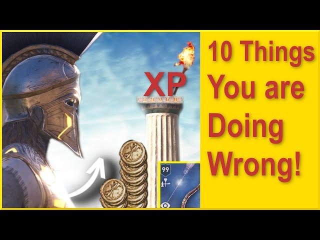 Assassins Creed Odyssey - 10 Things You are Doing Wrong! - How to get more Money,, Material & XP