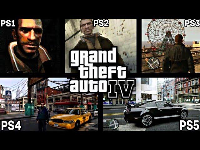 GTA IV PS1 VS PS2 VS PS3 VS PS4 VS PS5