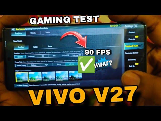 Vivo V27 PUBG Test || Vivo V27 BGMI Test Graphics