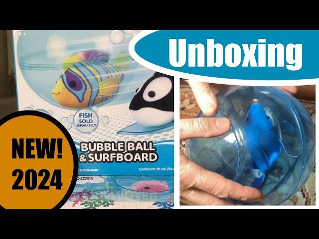 Zhu Zhu Aquarium Bubble Ball & Surf Board Unboxing, Demonstration & Review