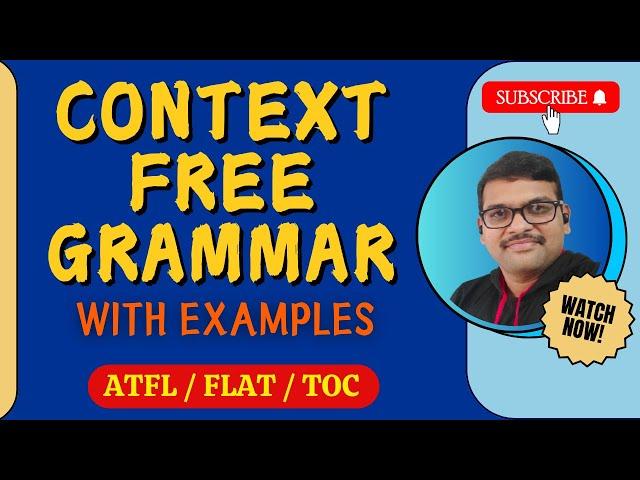 CONTEXT FREE GRAMMAR IN AUTOMATA THEORY || CFG IN ATFL || TOC || AUTOMATA THEORY