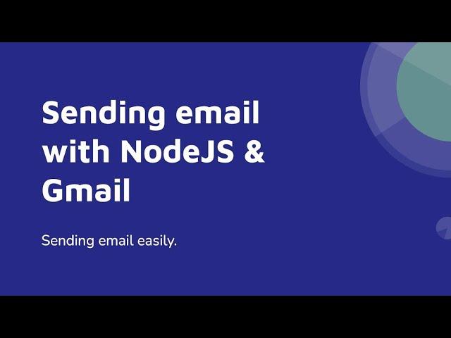 How to send email with nodejs and express?