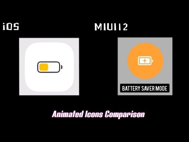 iOS 13 vs MIUI 12 - Animated Icons Side By Side Comparison