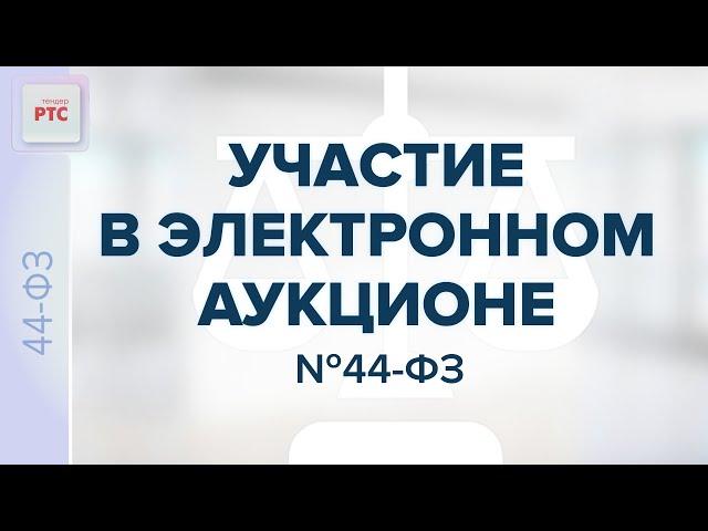 Участие в Электронном аукционе по 44-ФЗ (27.10.2023)