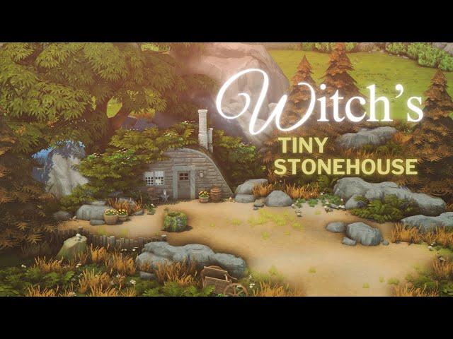 Witch's Tiny Stonehouse  | The Sims 4 | Speed Build with Ambience Sounds