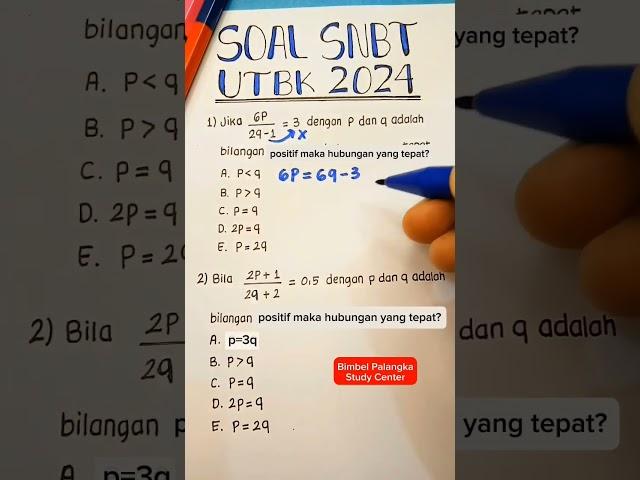 Soal SNBT 2024, Soal dan Pembahasan SNBT 2024, Soal UTBK 2024, Trik Cepat SNBT/UTBK