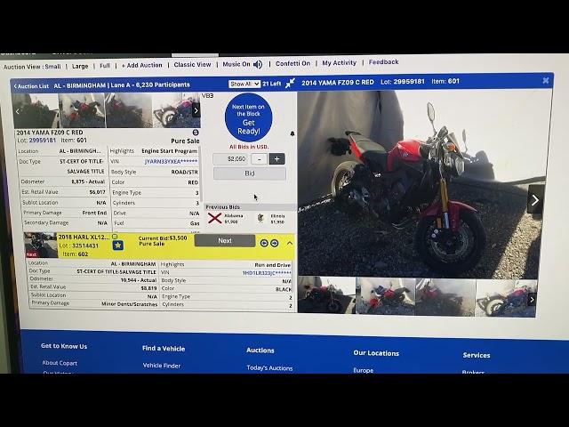 Как происходит покупка мотоцикла на аукционе в США. Мото техника из США.