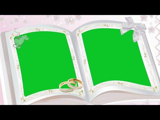 wedding frame in green screen free stock footage