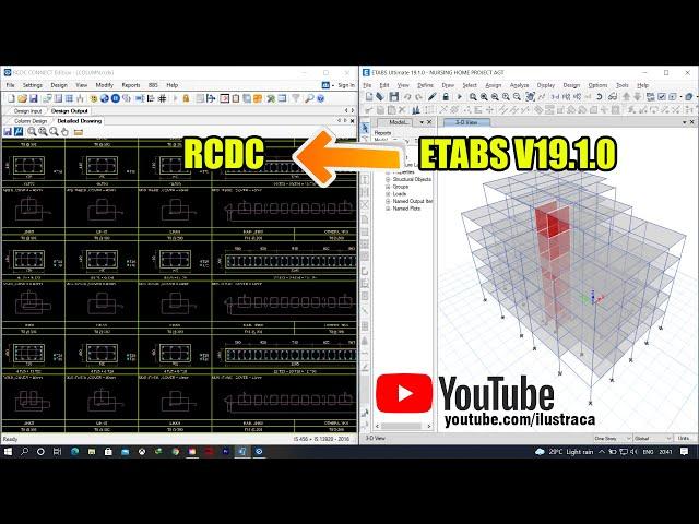 HOW TO EXPORT ETABS V19.1.0 FILE TO RCDC | Sandip Deb | ilustraca