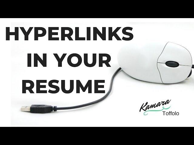 HOW TO HYPERLINK YOUR EMAIL, LINKEDIN, AND OTHER LINKS IN YOUR RESUME