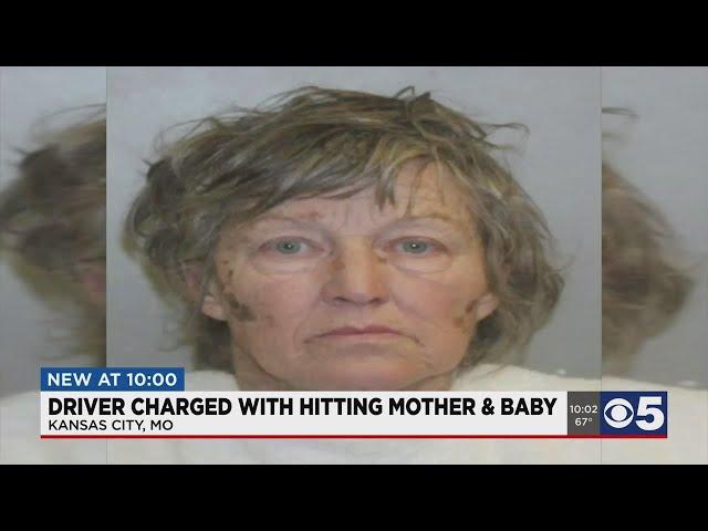 Woman charged, accused of driving SUV to hit mother and infant who were on walk