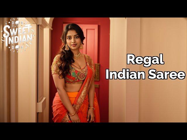 [4K] Sweet Indian AI Lookbook- Regal Indian Saree