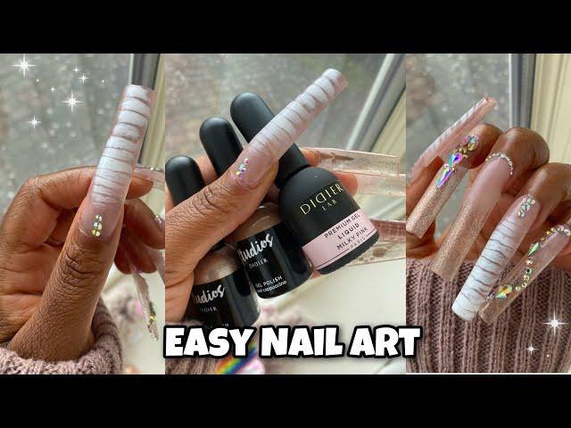 EASY NAIL ART | Nude Croc Print | TRYING New Gels from DIDIER LAB | Beginner Nail Art Tutorial