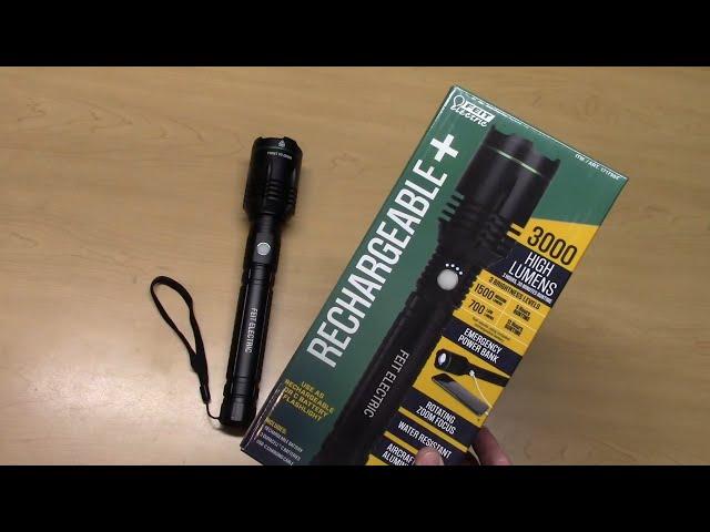 Feit Electric Rechargeable+ Flashlight & Power Bank Costco Item 1717984  FLR3000C/FLEX 3000 Lumen