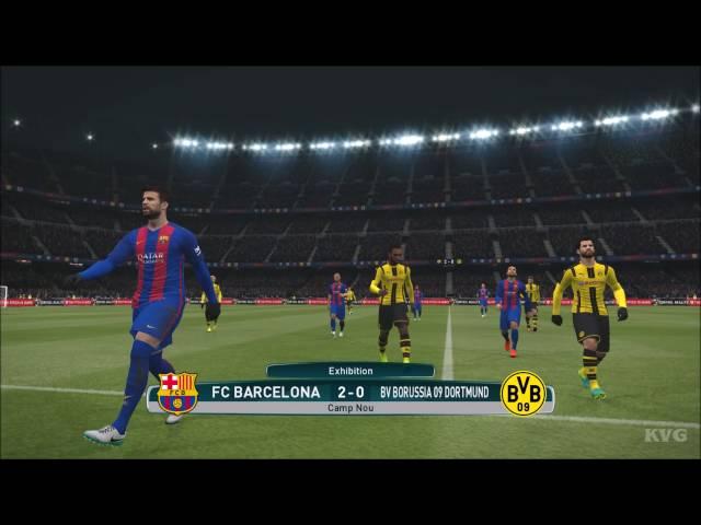 PES 2017 - FC Barcelona vs Borussia Dortmund | Gameplay (PC HD) [1080p60FPS]